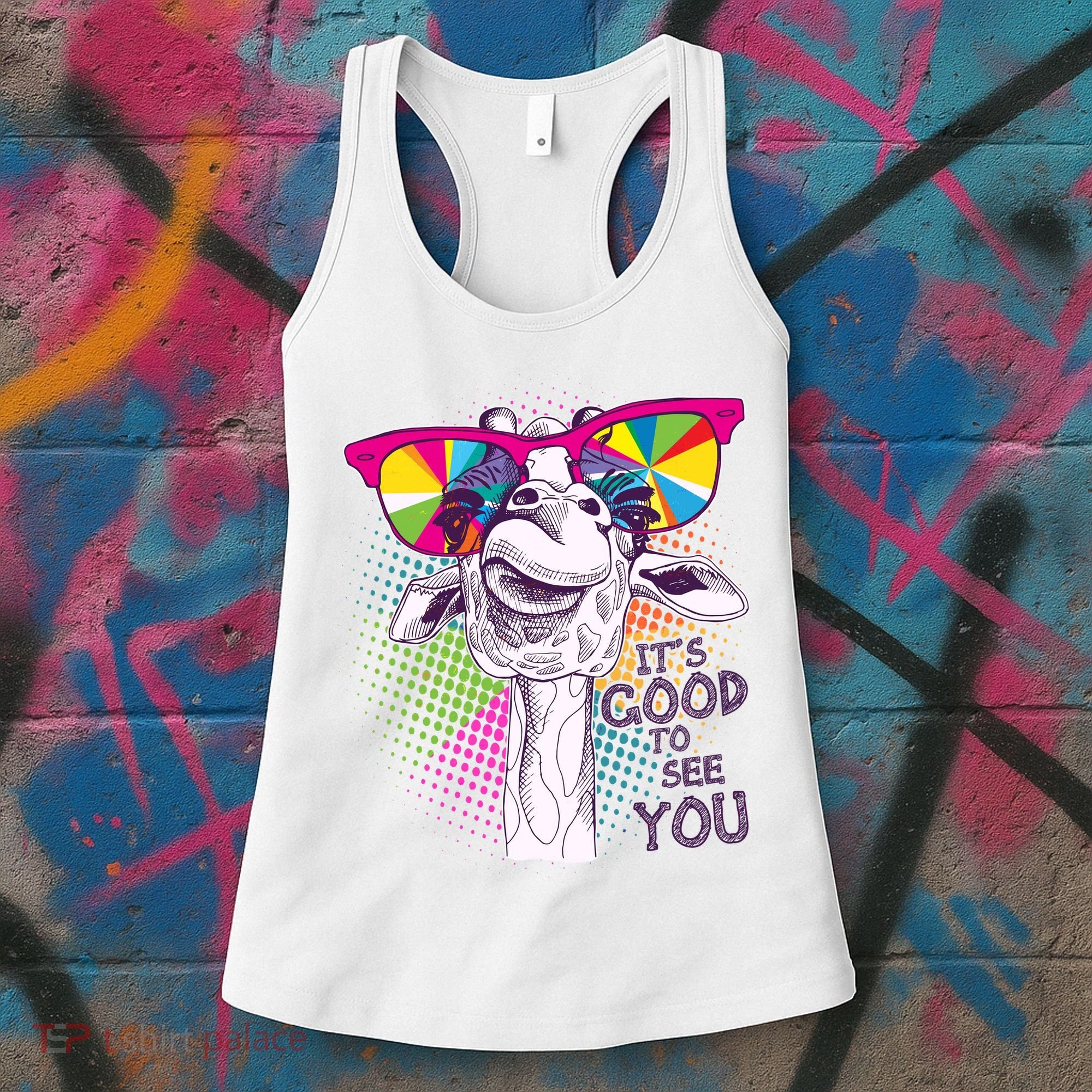 Funny Giraffe It's Good To See You Women's Tank Top