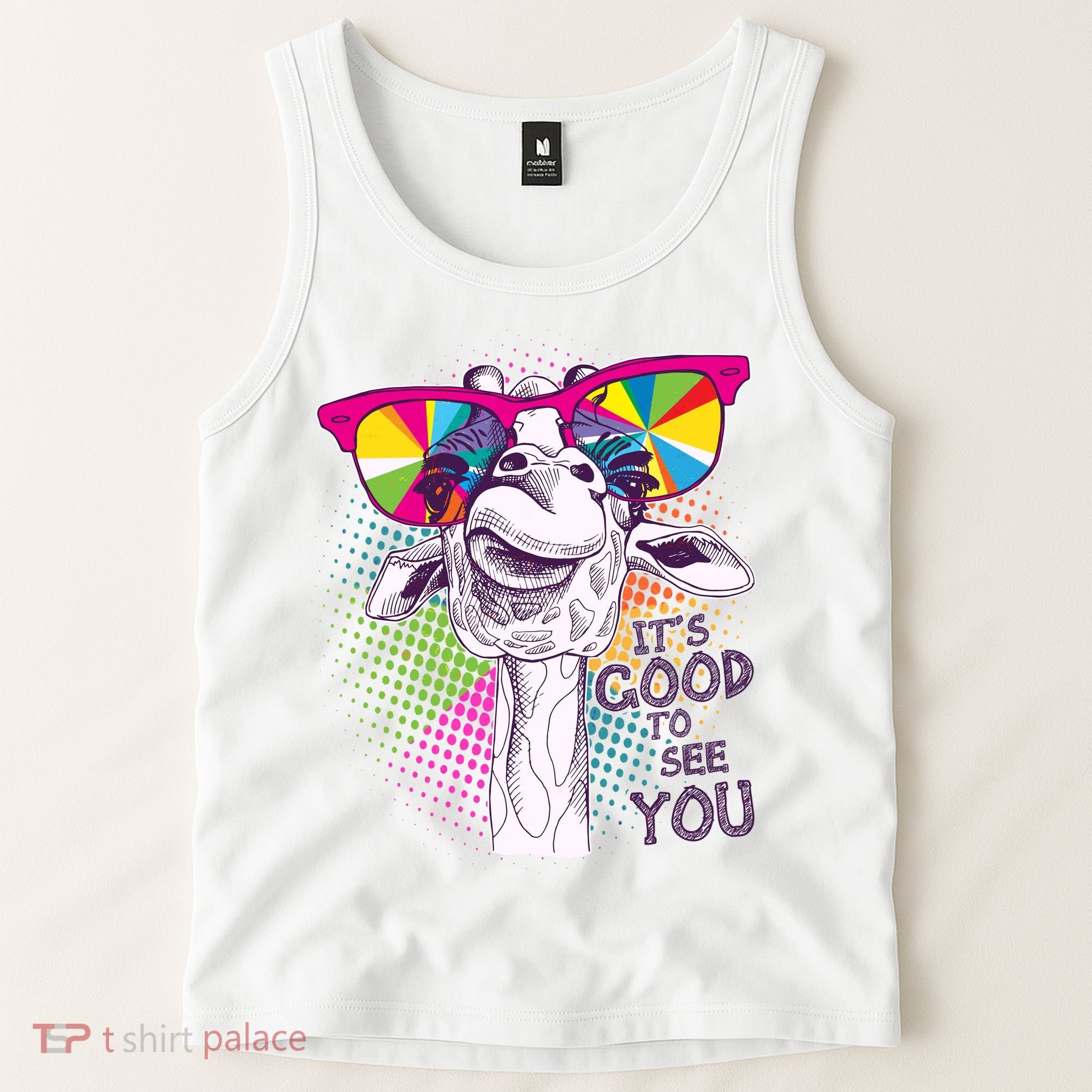 Funny Giraffe It's Good To See You Tank Top