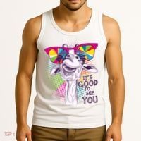Funny Giraffe It's Good To See You Tank Top thumb 3