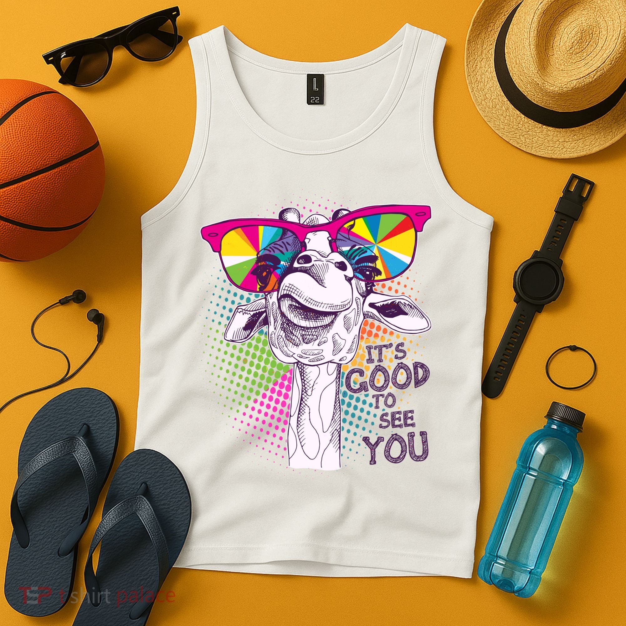 Funny Giraffe It's Good To See You Tank Top