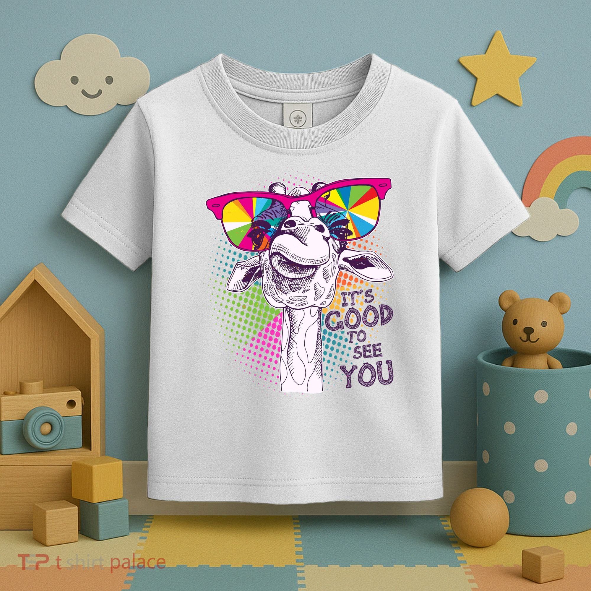 Funny Giraffe It's Good To See You Toddler T-Shirt