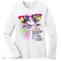 Funny Giraffe It's Good To See You Women's Long Sleeve Shirt thumb 0