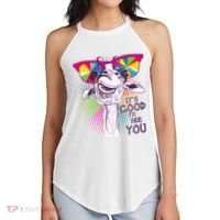 Funny Giraffe It's Good To See You Women's Perfect Tri Rocker Tank thumb 2