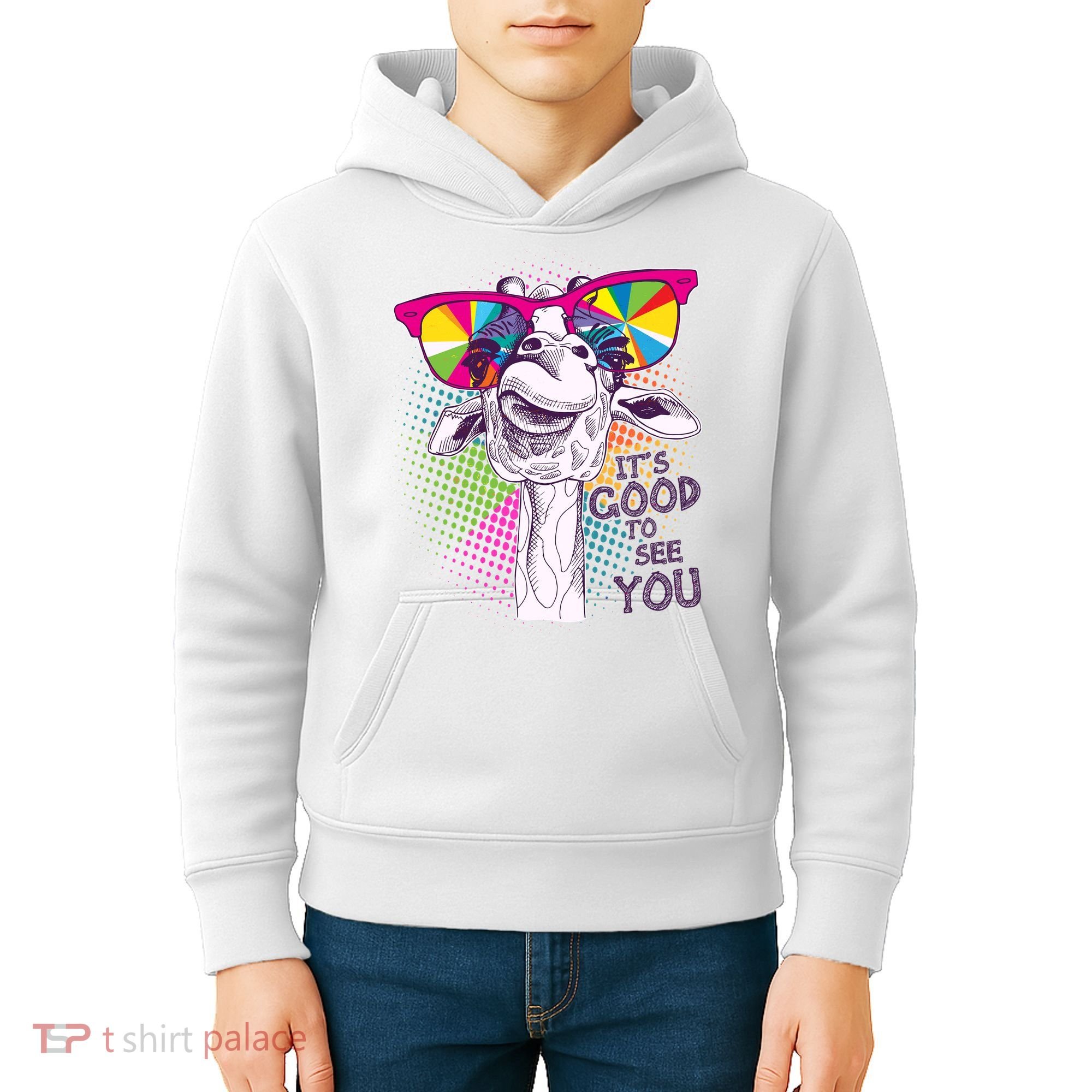 Funny Giraffe It's Good To See You Kids Hoodie