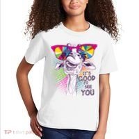 Funny Giraffe It's Good To See You Kids T-Shirt thumb 2