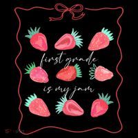 First Grade Is My Jam Strawberry 1st Grade Teacher Ornament thumb 1