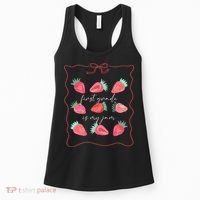 First Grade Is My Jam Strawberry 1st Grade Teacher Women's Tank Top thumb 0