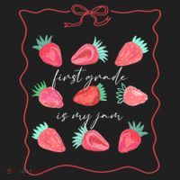 First Grade Is My Jam Strawberry 1st Grade Teacher Hat thumb 2