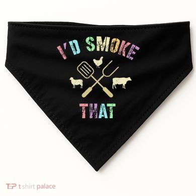 Funny Grilling ID Smoke That Grills Chef Pit Meat Gangster USA-Made Doggie Bandana