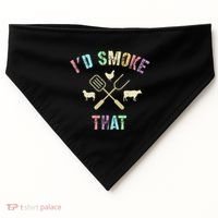 Funny Grilling ID Smoke That Grills Chef Pit Meat Gangster USA-Made Doggie Bandana thumb 0