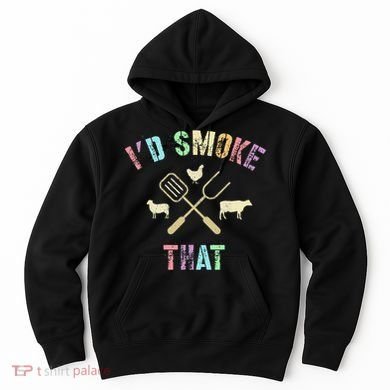 Funny Grilling ID Smoke That Grills Chef Pit Meat Gangster Hoodie