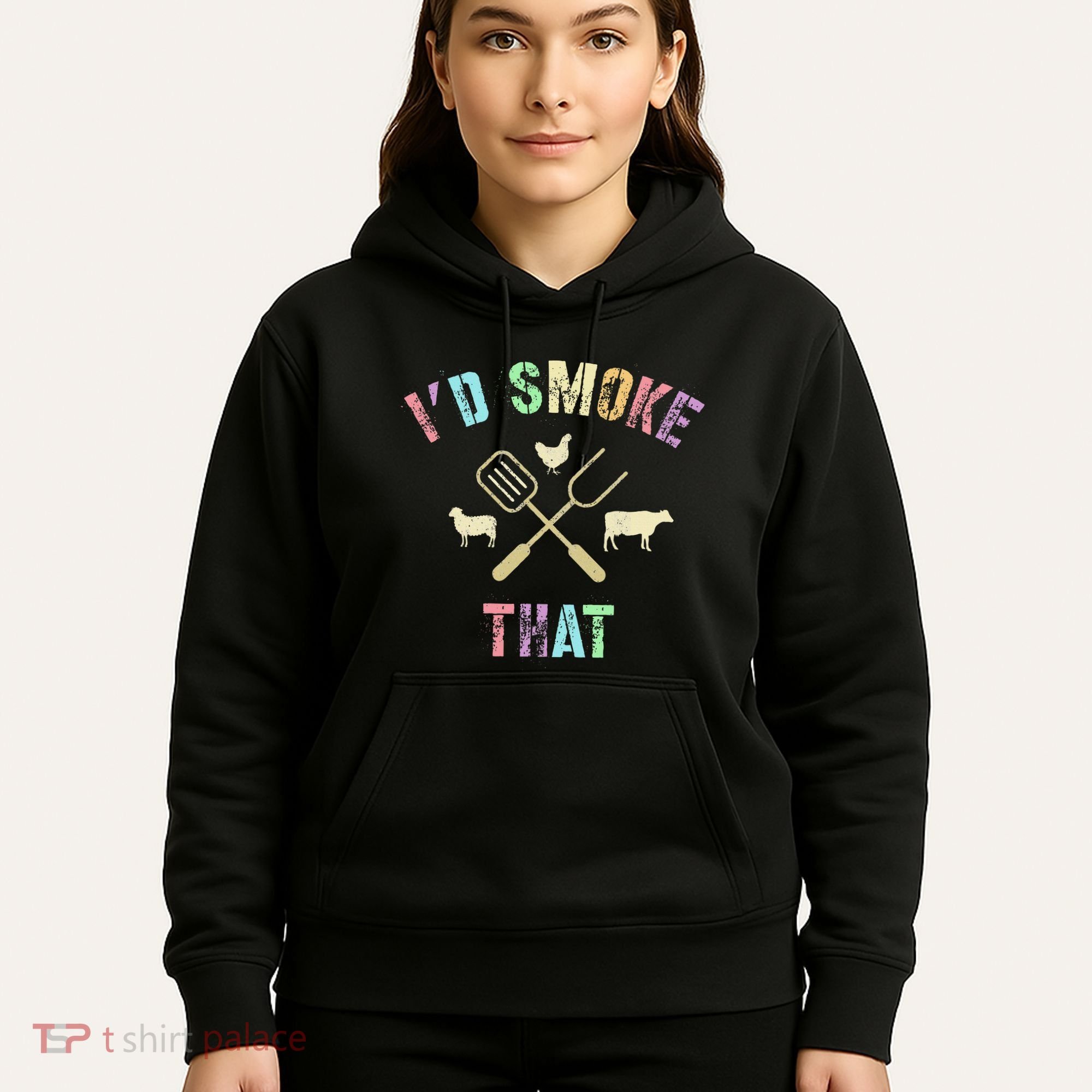 Funny Grilling ID Smoke That Grills Chef Pit Meat Gangster Hoodie