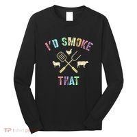 Funny Grilling ID Smoke That Grills Chef Pit Meat Gangster Long Sleeve Shirt thumb 0