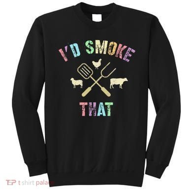 Funny Grilling ID Smoke That Grills Chef Pit Meat Gangster Sweatshirt