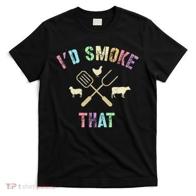 Funny Grilling ID Smoke That Grills Chef Pit Meat Gangster T-Shirt