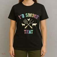 Funny Grilling ID Smoke That Grills Chef Pit Meat Gangster T-Shirt thumb 4