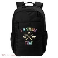 Funny Grilling ID Smoke That Grills Chef Pit Meat Gangster Backpack thumb 0