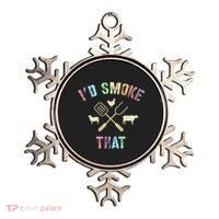 Funny Grilling ID Smoke That Grills Chef Pit Meat Gangster Ornament thumb 0