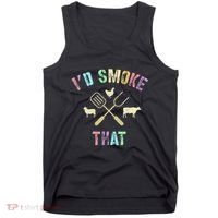 Funny Grilling ID Smoke That Grills Chef Pit Meat Gangster Tank Top thumb 0