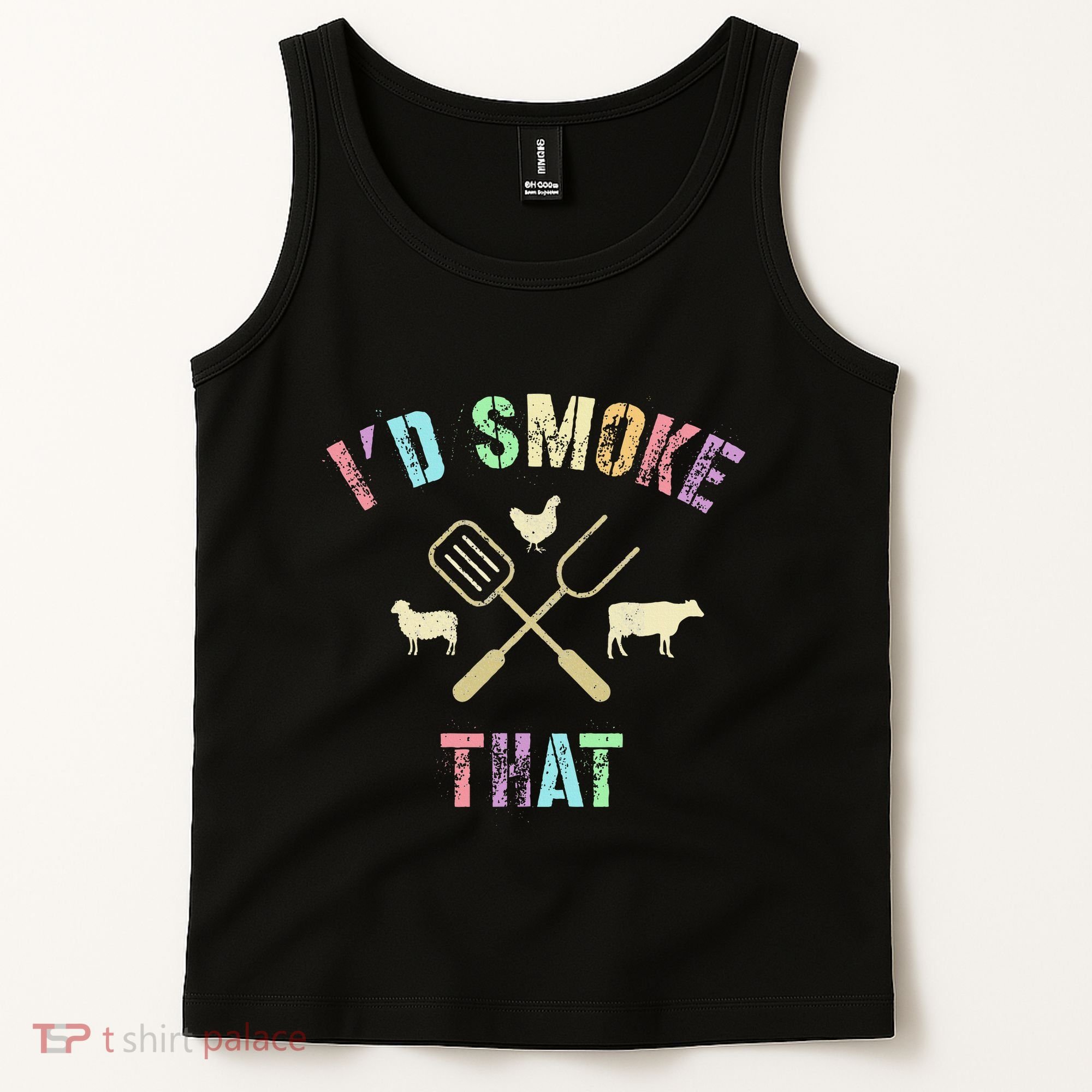 Funny Grilling ID Smoke That Grills Chef Pit Meat Gangster Tank Top