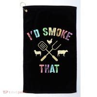 Funny Grilling ID Smoke That Grills Chef Pit Meat Gangster Golf Towel thumb 0