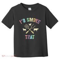 Funny Grilling ID Smoke That Grills Chef Pit Meat Gangster Toddler T-Shirt thumb 0
