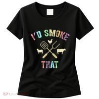 Funny Grilling ID Smoke That Grills Chef Pit Meat Gangster Women's T-Shirt thumb 0