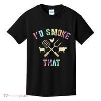 Funny Grilling ID Smoke That Grills Chef Pit Meat Gangster Kids T-Shirt thumb 0