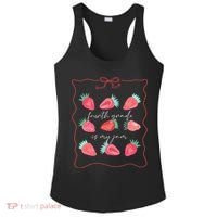 Fourth Grade Is My Jam Strawberry 4th Grade Teacher Ladies PosiCharge Competitor Racerback Tank thumb 0
