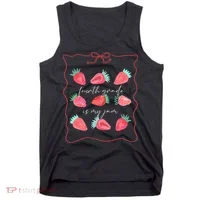 Fourth Grade Is My Jam Strawberry 4th Grade Teacher Tank Top thumb 0