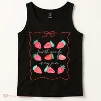 Fourth Grade Is My Jam Strawberry 4th Grade Teacher Tank Top thumb 2