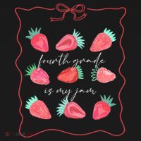 Fourth Grade Is My Jam Strawberry 4th Grade Teacher Tank Top thumb 6
