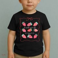 Fourth Grade Is My Jam Strawberry 4th Grade Teacher Toddler T-Shirt thumb 2