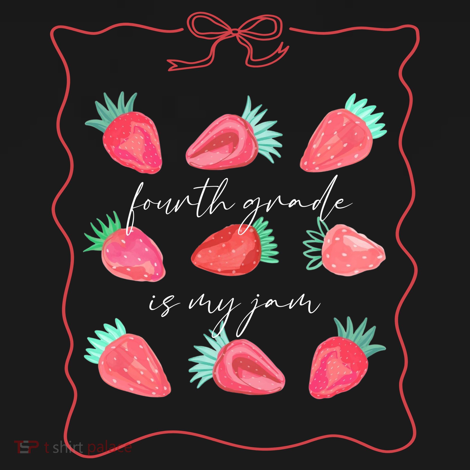 Fourth Grade Is My Jam Strawberry 4th Grade Teacher Toddler T-Shirt