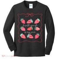 Fourth Grade Is My Jam Strawberry 4th Grade Teacher Kids Long Sleeve Shirt thumb 0