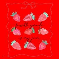 Fourth Grade Is My Jam Strawberry 4th Grade Teacher Santa Hat thumb 1