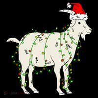 Funny Goat In Tangled Christmas Lights Santa Claus Hat Coffee Mug thumb 5