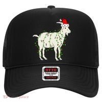 Funny Goat In Tangled Christmas Lights Santa Claus Hat Hat thumb 0
