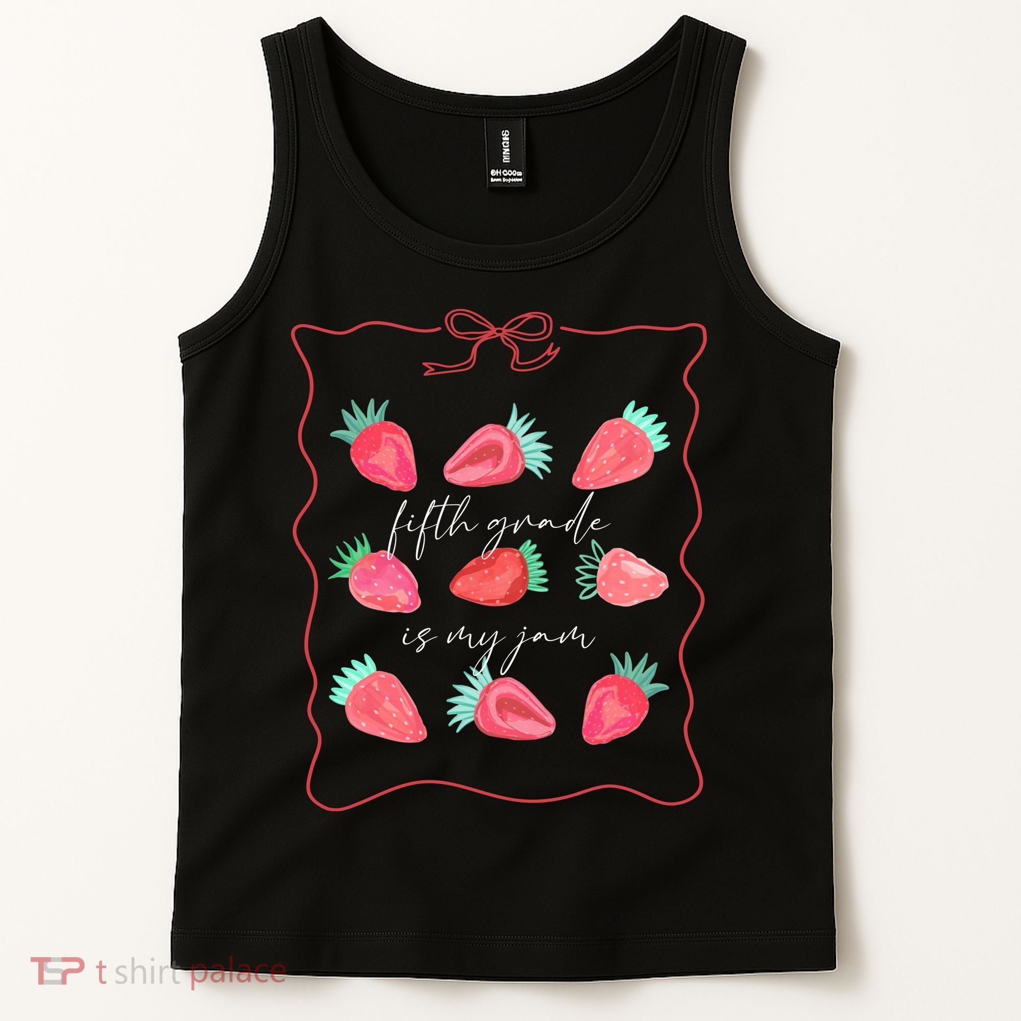 Fifth Grade Is My Jam Strawberry 5th Grade Teacher Tank Top