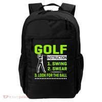 Funny Golf Instructions Backpack thumb 0