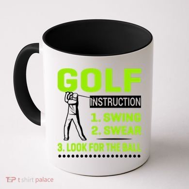 Funny Golf Instructions Coffee Mug