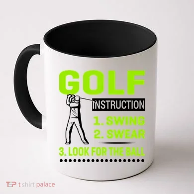Funny Golf Instructions Coffee Mug