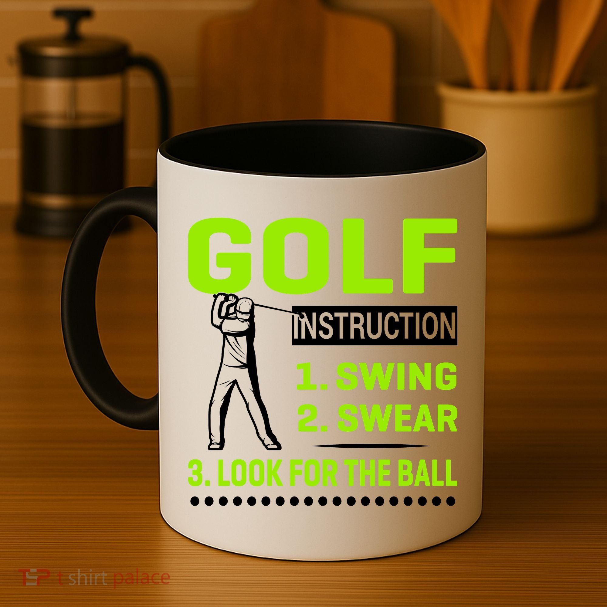 Funny Golf Instructions Coffee Mug