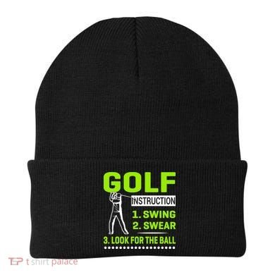 Funny Golf Instructions Beanie