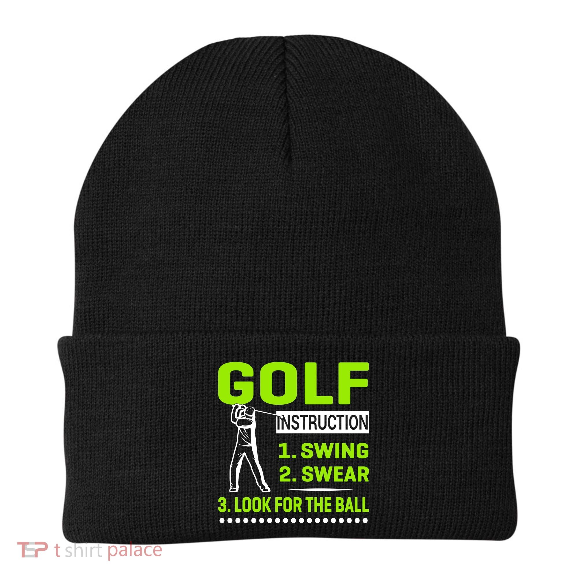 Funny Golf Instructions Beanie