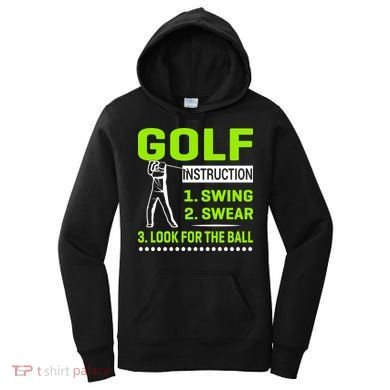 Funny Golf Instructions Women's Hoodie