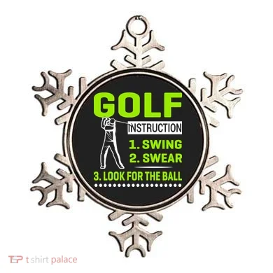 Funny Golf Instructions Ornament
