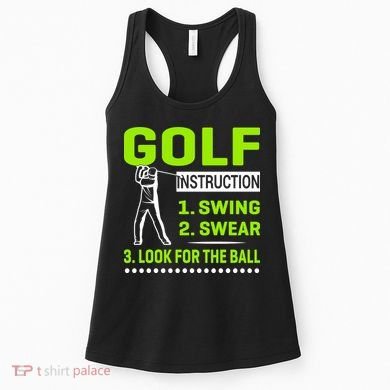 Funny Golf Instructions Women's Tank Top