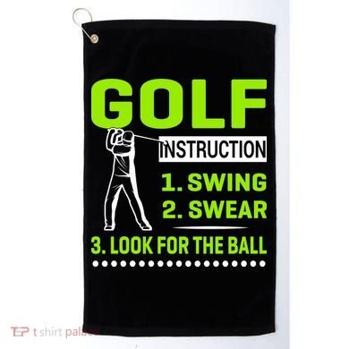 Funny Golf Instructions Golf Towel