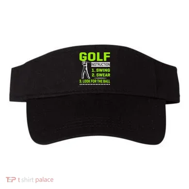 Funny Golf Instructions Visor